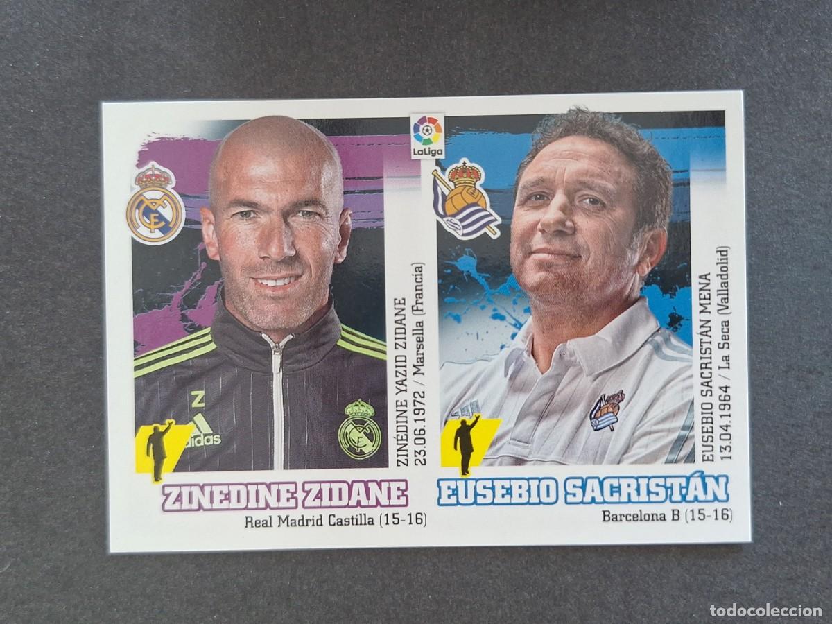 Cromos de f&uacute;tbol: L3 ZIDANE - EUSEBIO ENTRENADORES MERCADO INVIERNO LIGA ESTE 2015 2016 15 16 NUNCA PEGADO SIN PEGAR