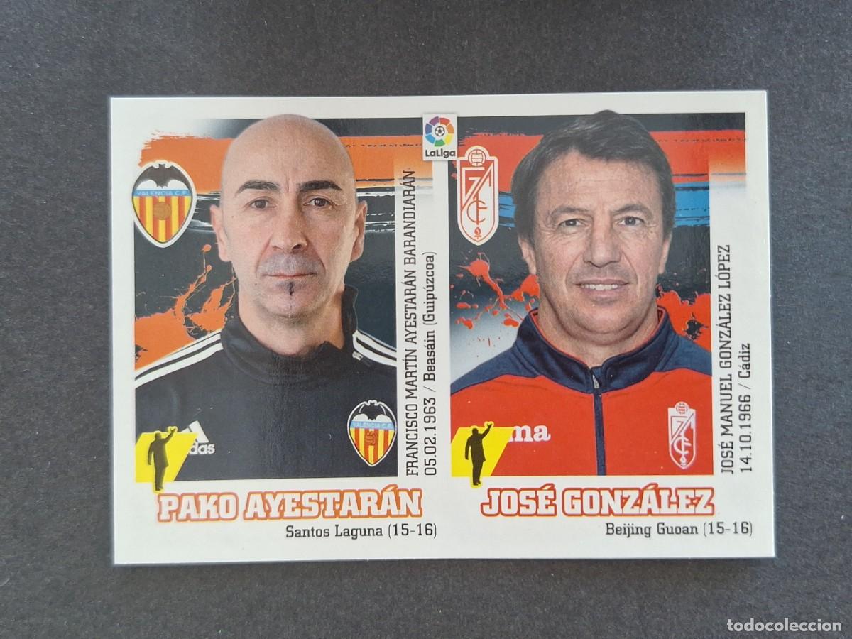 Cromos de f&uacute;tbol: L3 AYESTARAN - JOSE GONZALEZ ENTRENADORES MERCADO INVIERNO LIGA ESTE 2015 2016 15 16 SIN PEGAR
