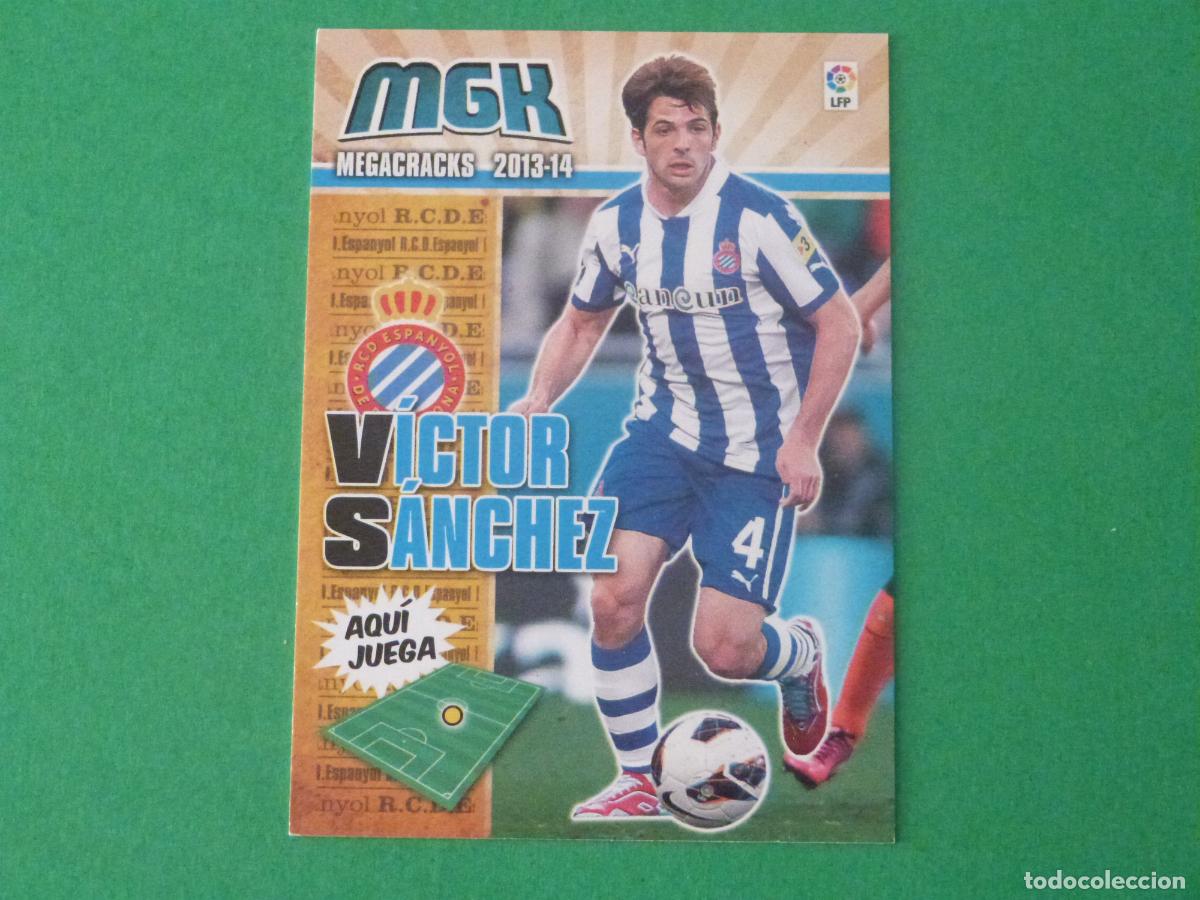 Cromos de f&uacute;tbol: TRADING CARD FUTBOL VICTOR SANCHEZ R.C.D. ESPA&Ntilde;OL-ESPANYOL N&ordm; 137 LIGA MEGACRACKS 2013-2014/13-14
