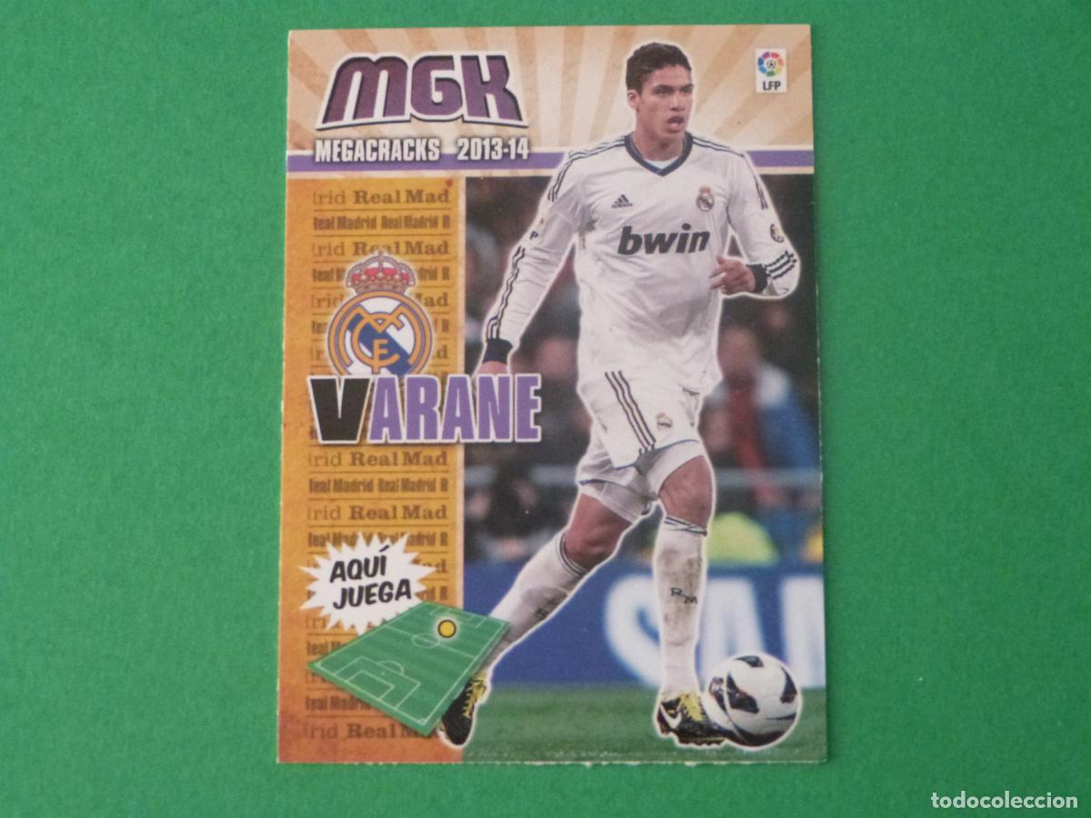 Cromos de f&uacute;tbol: TRADING CARD FUTBOL VARANE REAL MADRID C.F. N&ordm; 204 LIGA MEGACRACKS 2013-2014/13-14