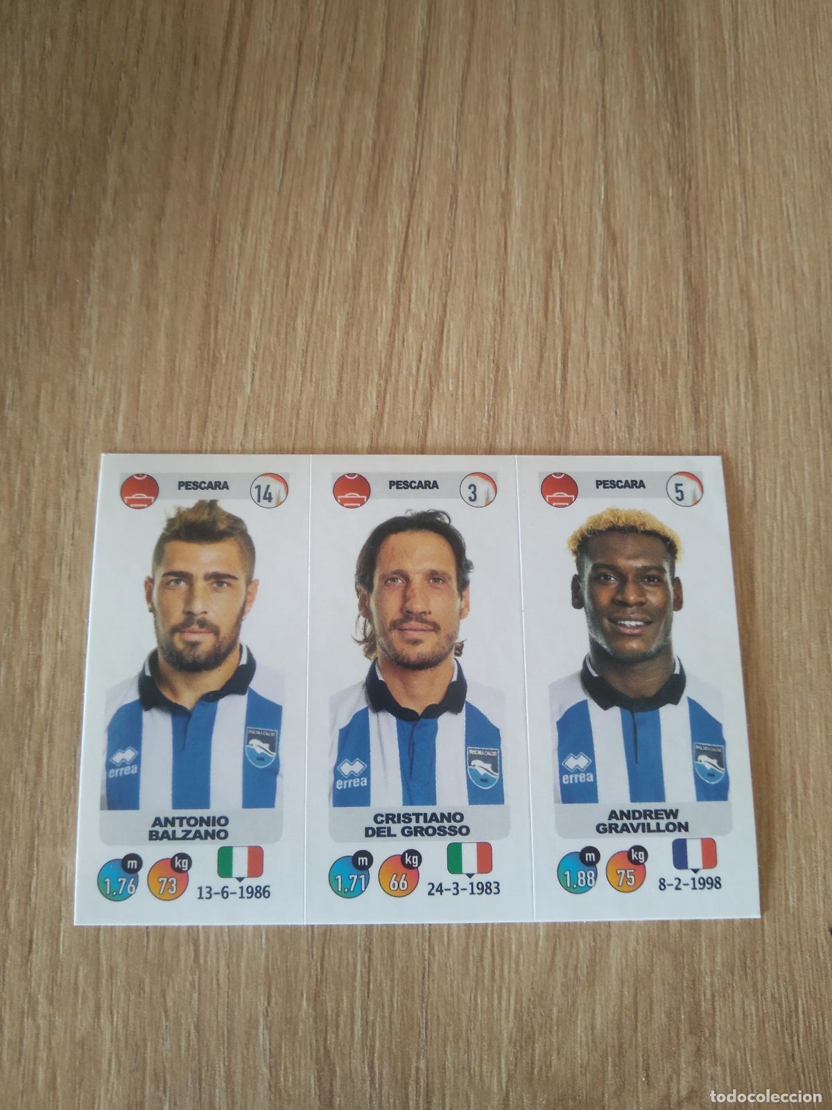 Cromos de f&uacute;tbol: 681 BALZANO DEL GROSSO GRAVILLON PESCARA CROMO FUTBOL PANINI LIGA ITALIA 18-19 CALCIATORI 2018-2019