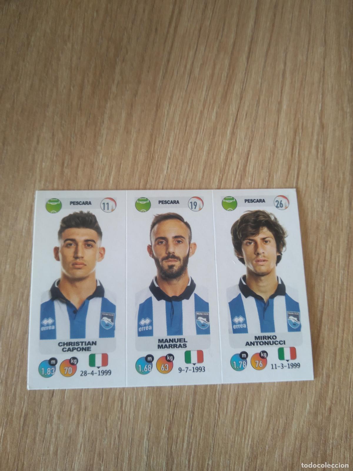 Cromos de f&uacute;tbol: 684 CAPONE MARRAS ANTONUCCI PESCARA CROMO FUTBOL PANINI LIGA ITALIA 18-19 CALCIATORI 2018-2019