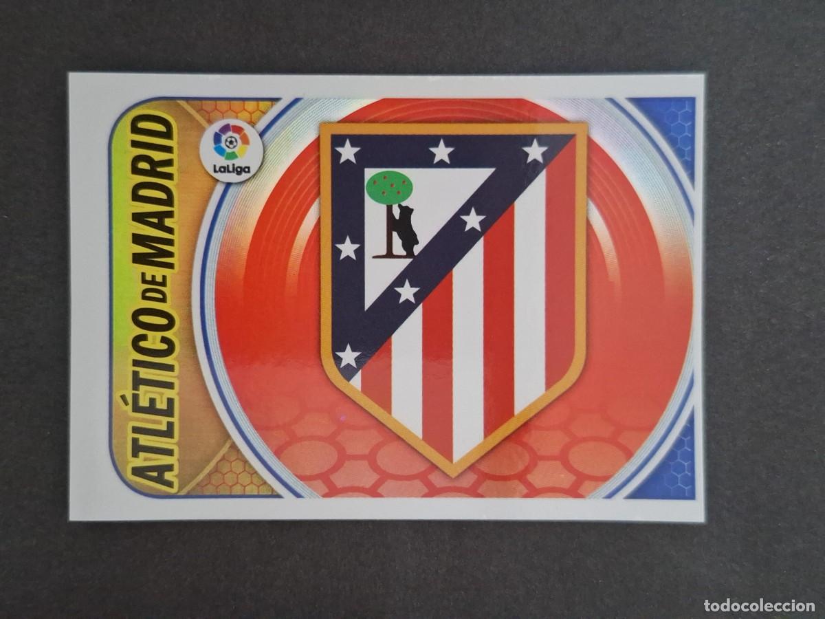 Cromos de f&uacute;tbol: L3 ESCUDO ATLETICO DE MADRID LIGA ESTE 2016 2017 16 17 NUNCA PEGADO SIN PEGAR