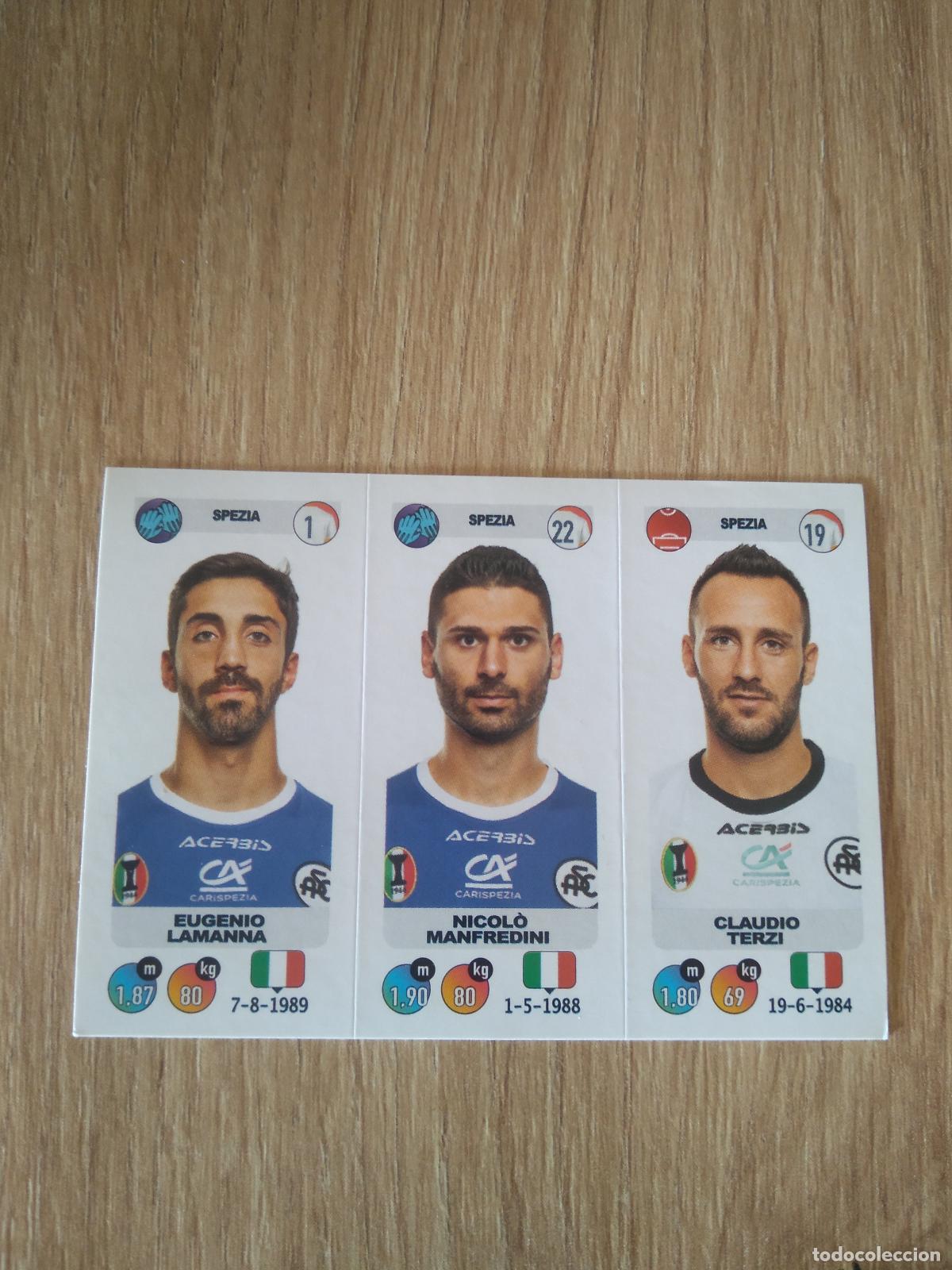 Cromos de f&uacute;tbol: 695 LAMANNA MANFREDINI TERZI SPEZIA CROMO FUTBOL PANINI LIGA ITALIA 18-19 CALCIATORI 2018-2019