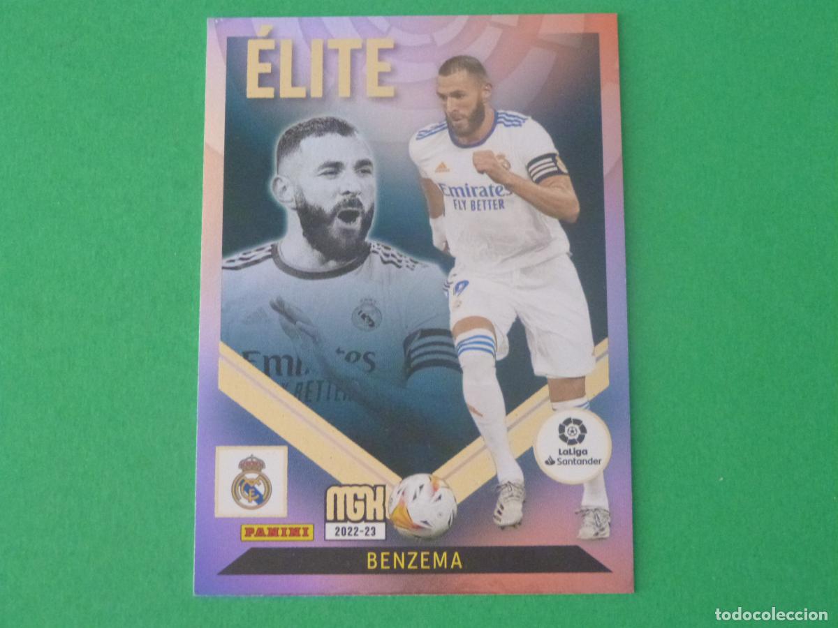 Cromos de f&uacute;tbol: TRADING CARD FUTBOL BENZEMA REAL MADRID C.F. ELITE N&ordm; 1 LIGA MEGACRACKS 2022-2023/22-23 PANINI