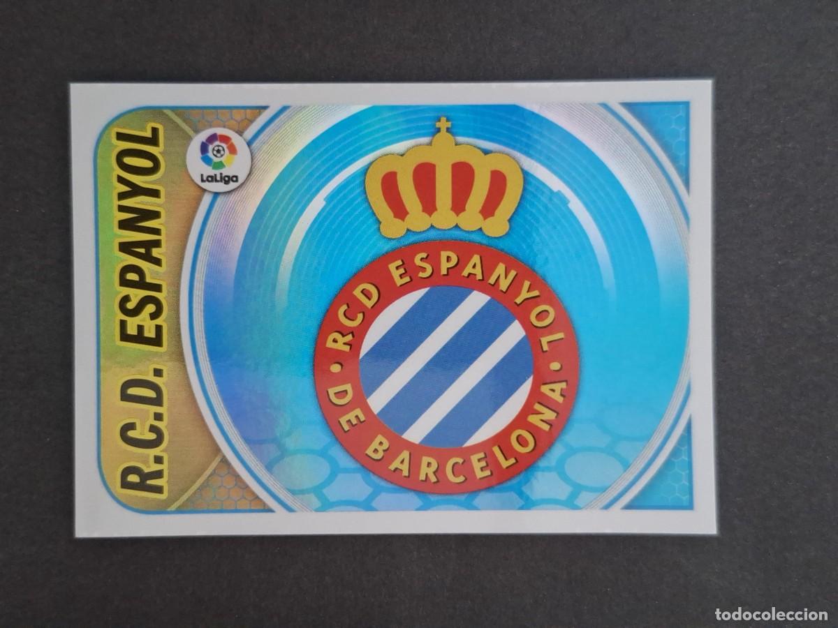Cromos de f&uacute;tbol: L3 ESCUDO R. C. D. ESPA&Ntilde;OL LIGA ESTE 2016 2017 16 17 NUNCA PEGADO SIN PEGAR