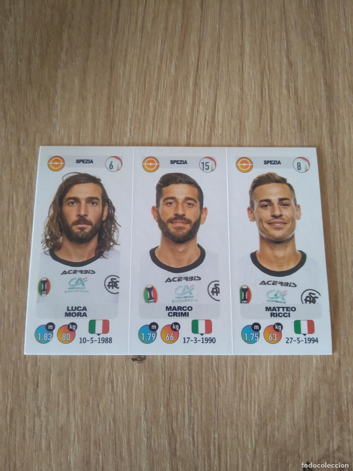 Cromos de f&uacute;tbol: 698 MORA CRIMI RICCI SPEZIA CROMO FUTBOL PANINI LIGA ITALIA 18-19 CALCIATORI 2018-2019