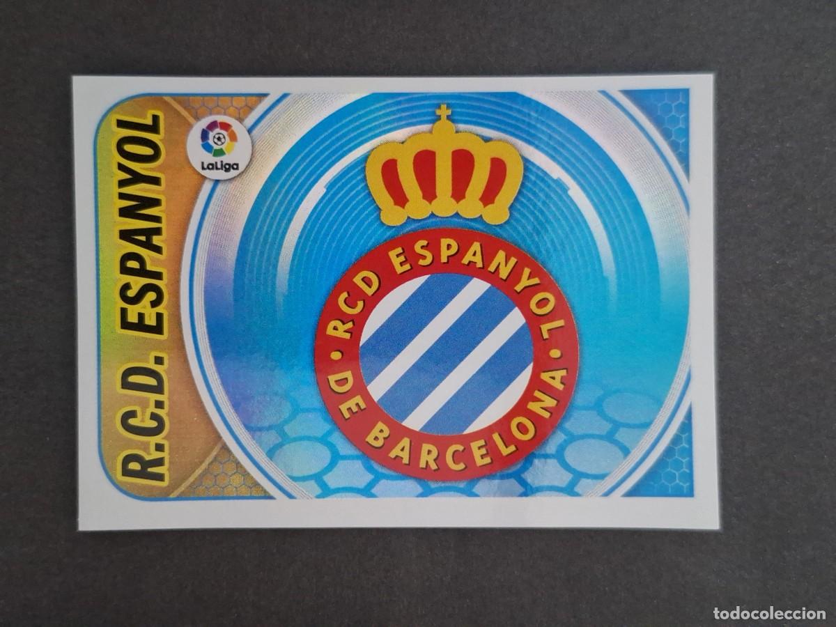 Cromos de f&uacute;tbol: L3 ESCUDO R. C. D. ESPA&Ntilde;OL LIGA ESTE 2016 2017 16 17 NUNCA PEGADO SIN PEGAR