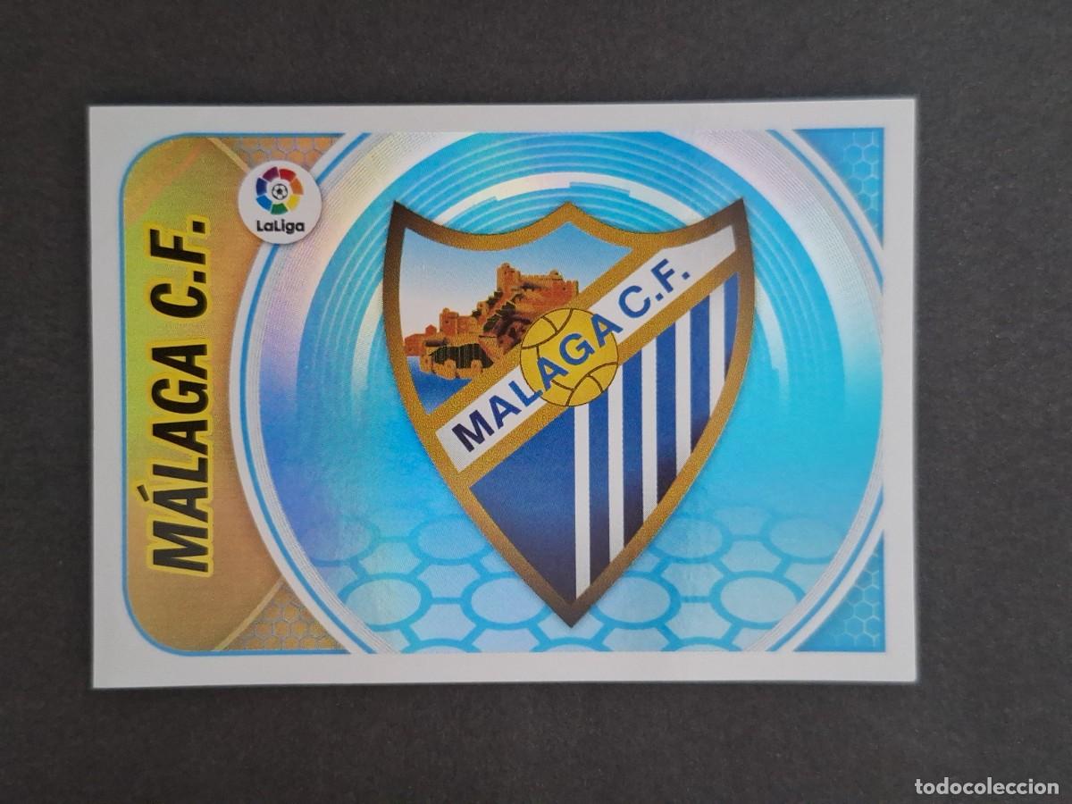 Cromos de f&uacute;tbol: L3 ESCUDO MALAGA C. F. LIGA ESTE 2016 2017 16 17 NUNCA PEGADO SIN PEGAR
