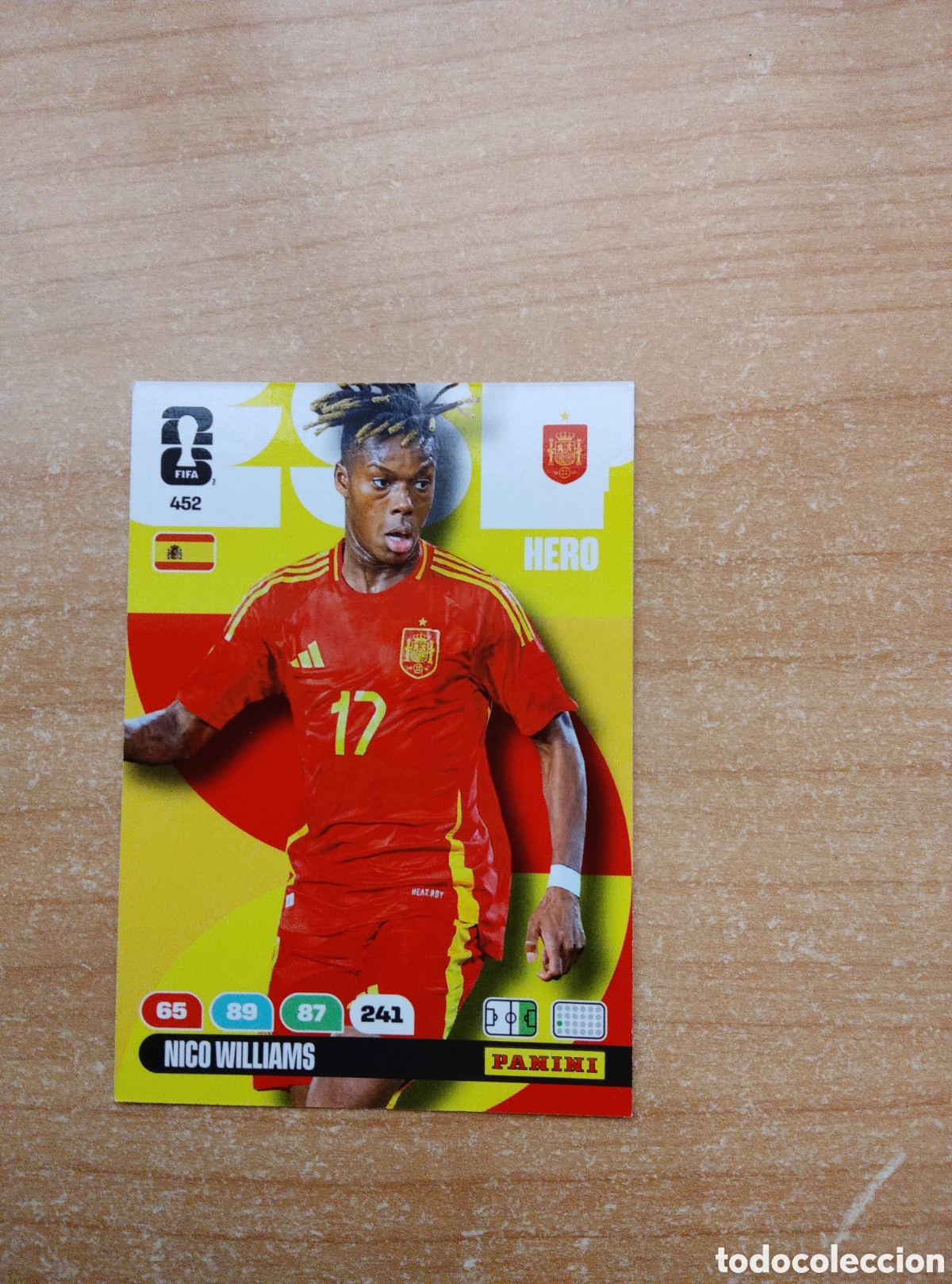 Cromos de f&uacute;tbol: 452 NICO WILLIAMS ESPA&Ntilde;A ADRENALYN XL MUNDIAL 2026