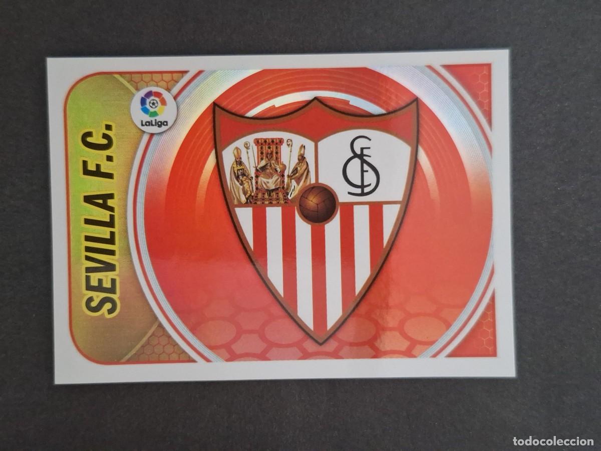 Cromos de f&uacute;tbol: L3 ESCUDO SEVILLA F. C. LIGA ESTE 2016 2017 16 17 NUNCA PEGADO SIN PEGAR