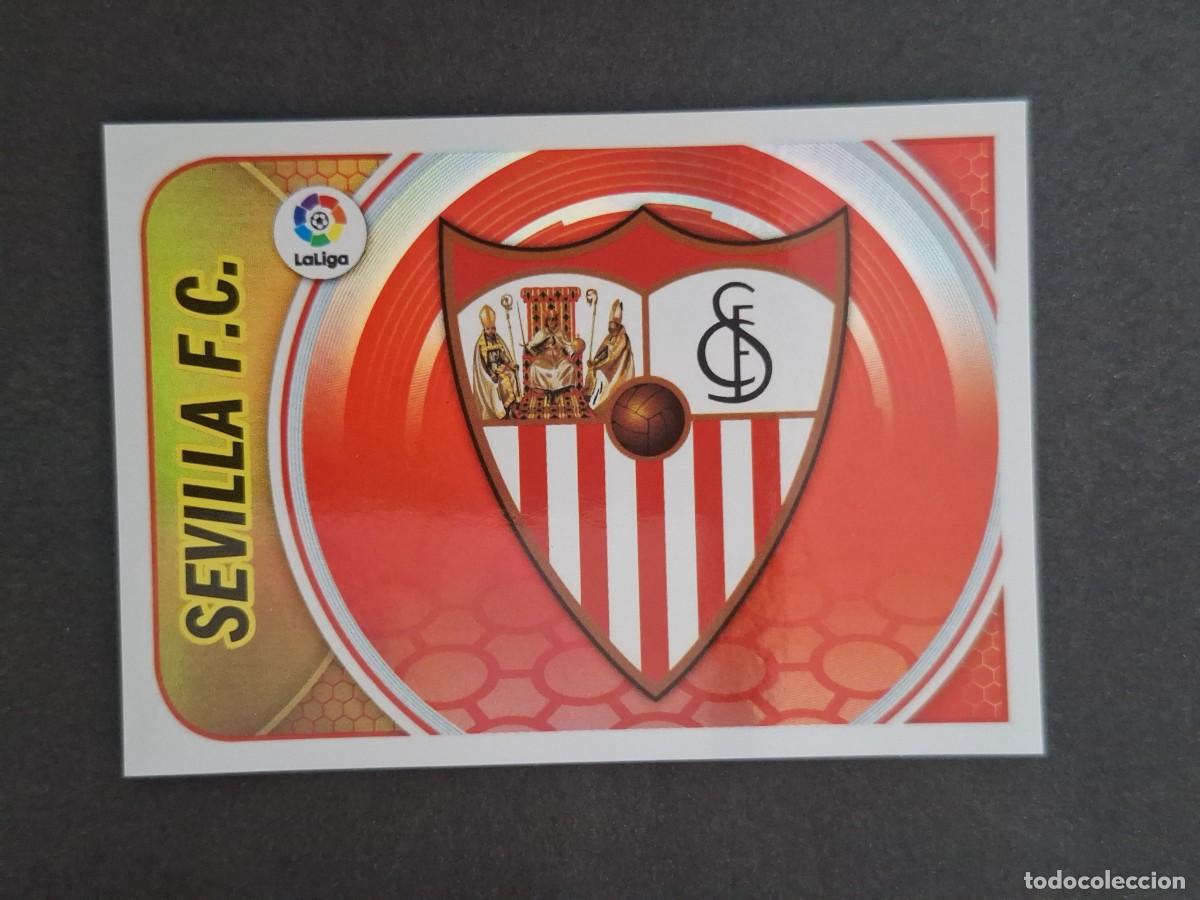 Cromos de f&uacute;tbol: L3 ESCUDO SEVILLA F. C. LIGA ESTE 2016 2017 16 17 NUNCA PEGADO SIN PEGAR