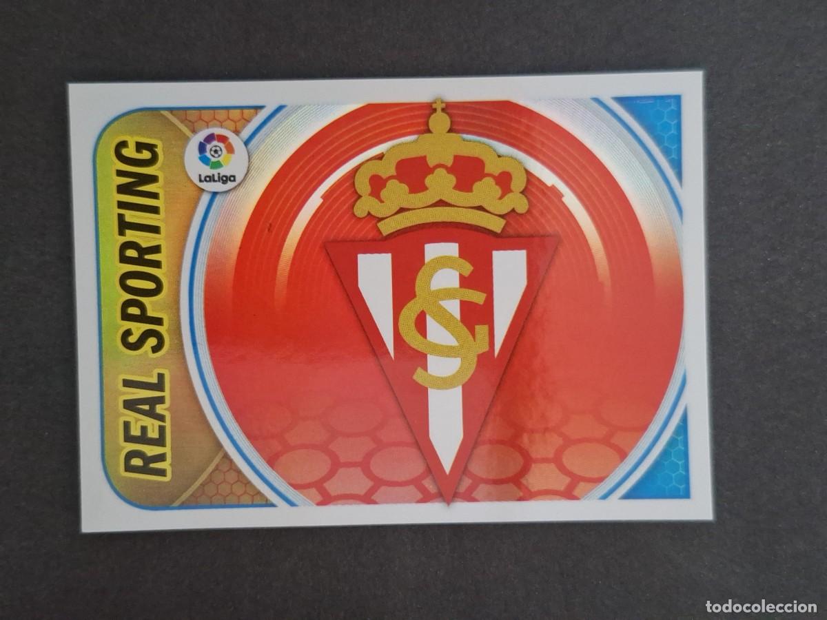 Cromos de f&uacute;tbol: L3 ESCUDO SPORTING DE GIJON LIGA ESTE 2016 2017 16 17 NUNCA PEGADO SIN PEGAR