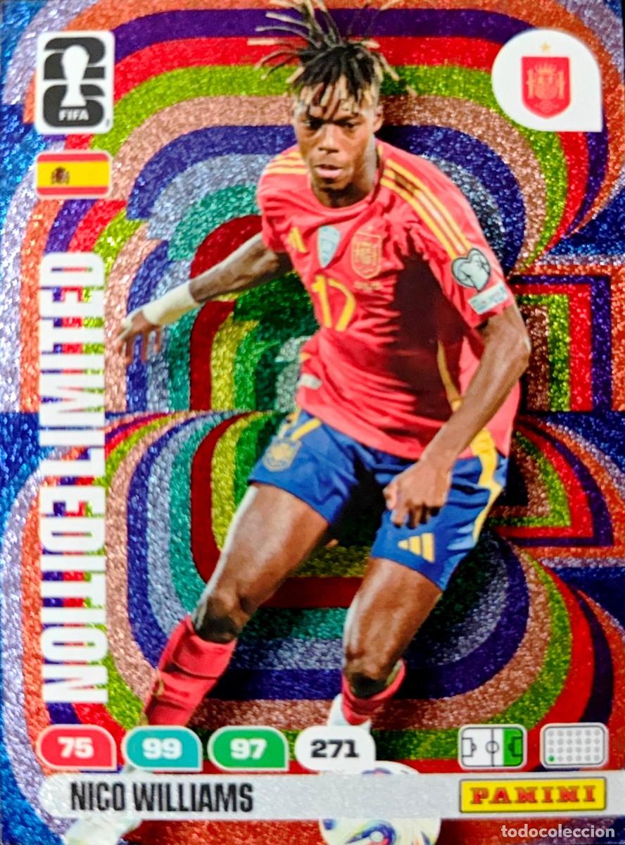 Cromos de f&uacute;tbol: Nico Williams - Espa&ntilde;a Athletic Club Bilbao - LIMITED EDITION - PANINI Adrenalyn FIFA World Cup 2026