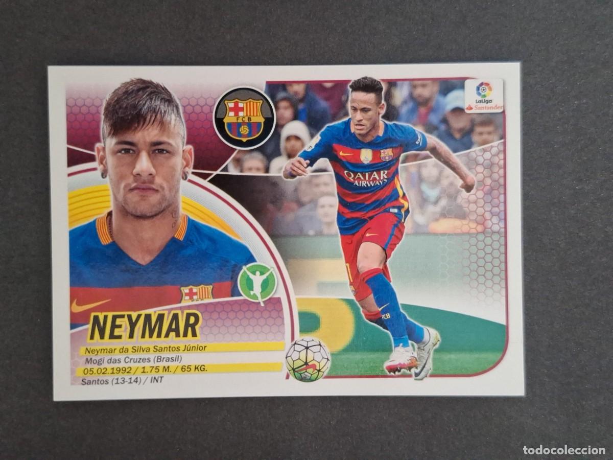 Cromos de f&uacute;tbol: L3 NEYMAR F. C BARCELONA LIGA ESTE 2016 2017 16 17 NUNCA PEGADO SIN PEGAR