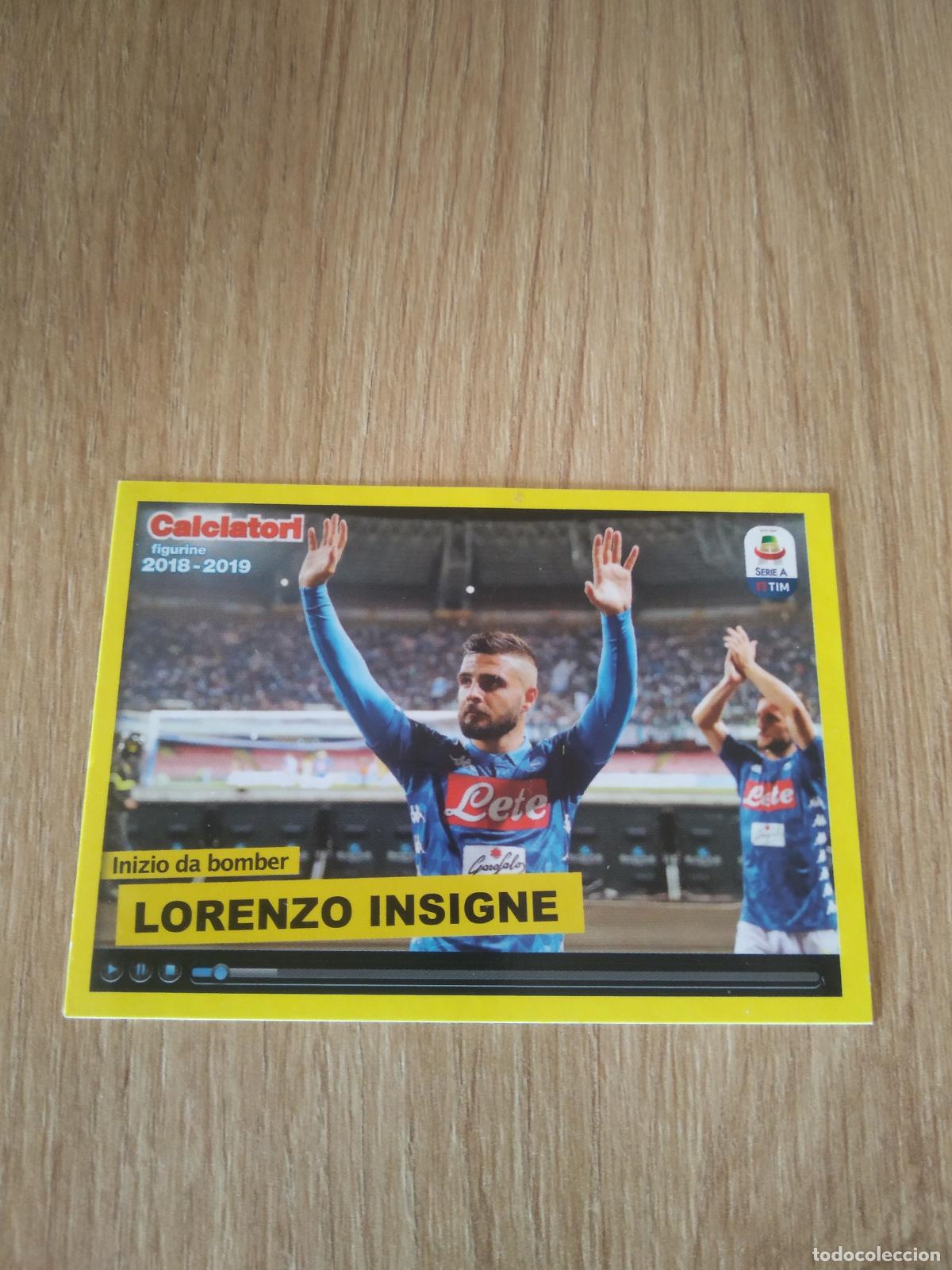 Cromos de f&uacute;tbol: C4 INSIGNE NAPOLES NAPOLI CROMO FUTBOL PANINI LIGA ITALIA 18-19 CALCIATORI 2018-2019