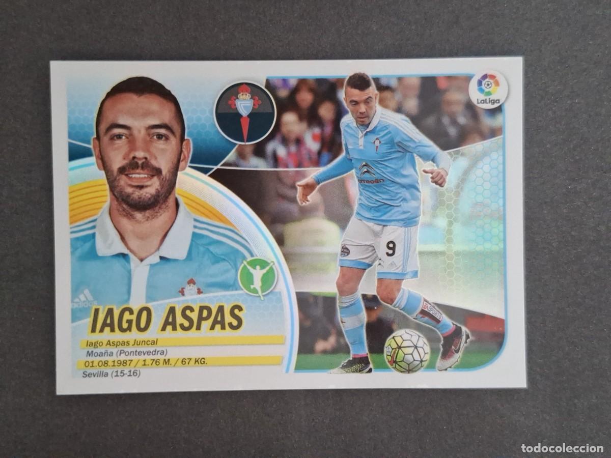 Cromos de Futebol: L3 IAGO ASPAS CELTA DE VIGO LIGA ESTE 2016 2017 16 17 NUNCA PEGADO SIN PEGAR