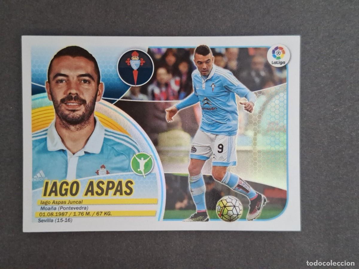 Cromos de Futebol: L3 IAGO ASPAS CELTA DE VIGO LIGA ESTE 2016 2017 16 17 NUNCA PEGADO SIN PEGAR