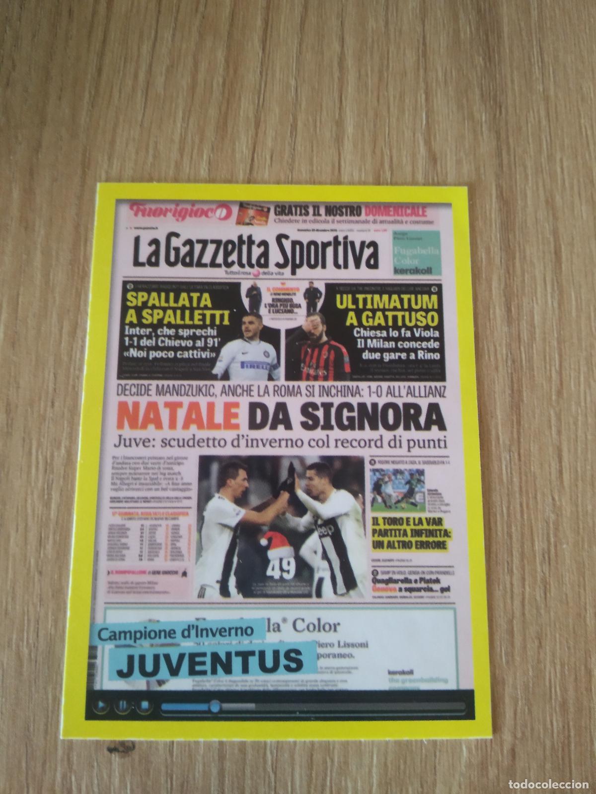 Cromos de f&uacute;tbol: C9 CRISTIANO RONALDO HIGUAIN MANDZUKIC CROMO FUTBOL PANINI LIGA ITALIA 18-19 CALCIATORI 2018-2019