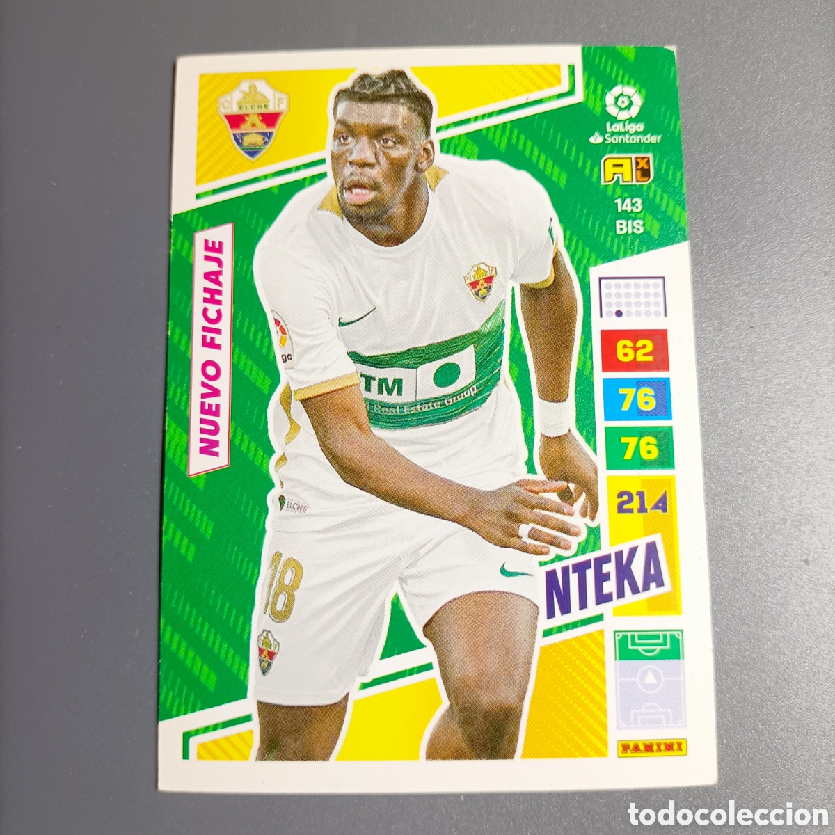 Cromos de Futebol: ADRENALYN. LIGA 2022-2023 (ELCHE) №143 BIS. NTEKA / NUEVO FICHAJE