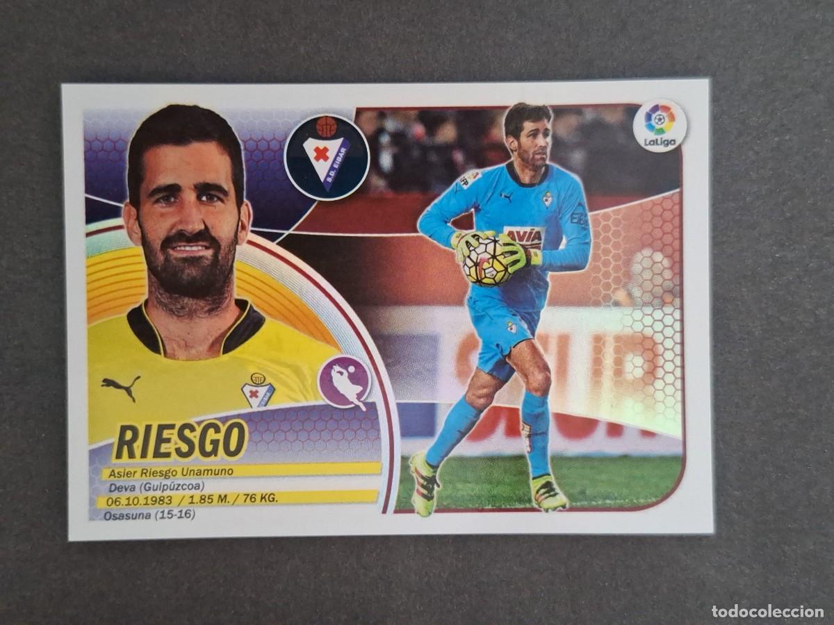 Cromos de f&uacute;tbol: L3 RIESGO S. D. EIBAR LIGA ESTE 2016 2017 16 17 NUNCA PEGADO SIN PEGAR