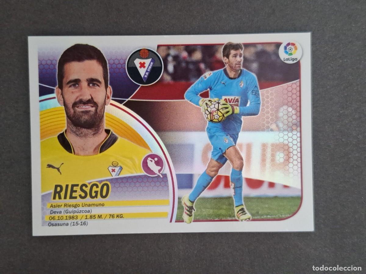 Cromos de f&uacute;tbol: L3 RIESGO S. D. EIBAR LIGA ESTE 2016 2017 16 17 NUNCA PEGADO SIN PEGAR