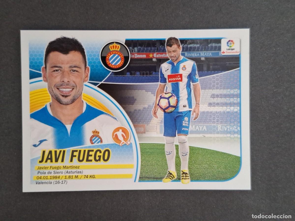 Cromos de f&uacute;tbol: L3 JAVI FUEGO R. C. D. ESPA&Ntilde;OL LIGA ESTE 2016 2017 16 17 NUNCA PEGADO SIN PEGAR