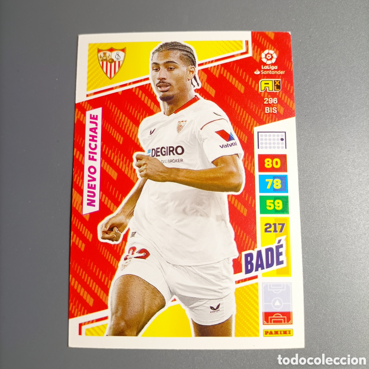 Cromos de f&uacute;tbol: ADRENALYN. LIGA 2022-2023 (SEVILLA) №296 BIS. BADE / NUEVO FICHAJE