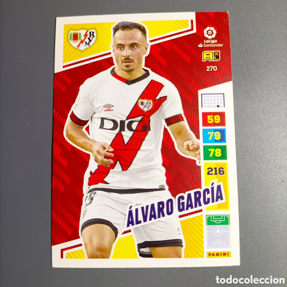 Cromos de f&uacute;tbol: ADRENALYN. LIGA 2022-2023 (RAYO) №270 &Aacute;LVARO GARC&Iacute;A