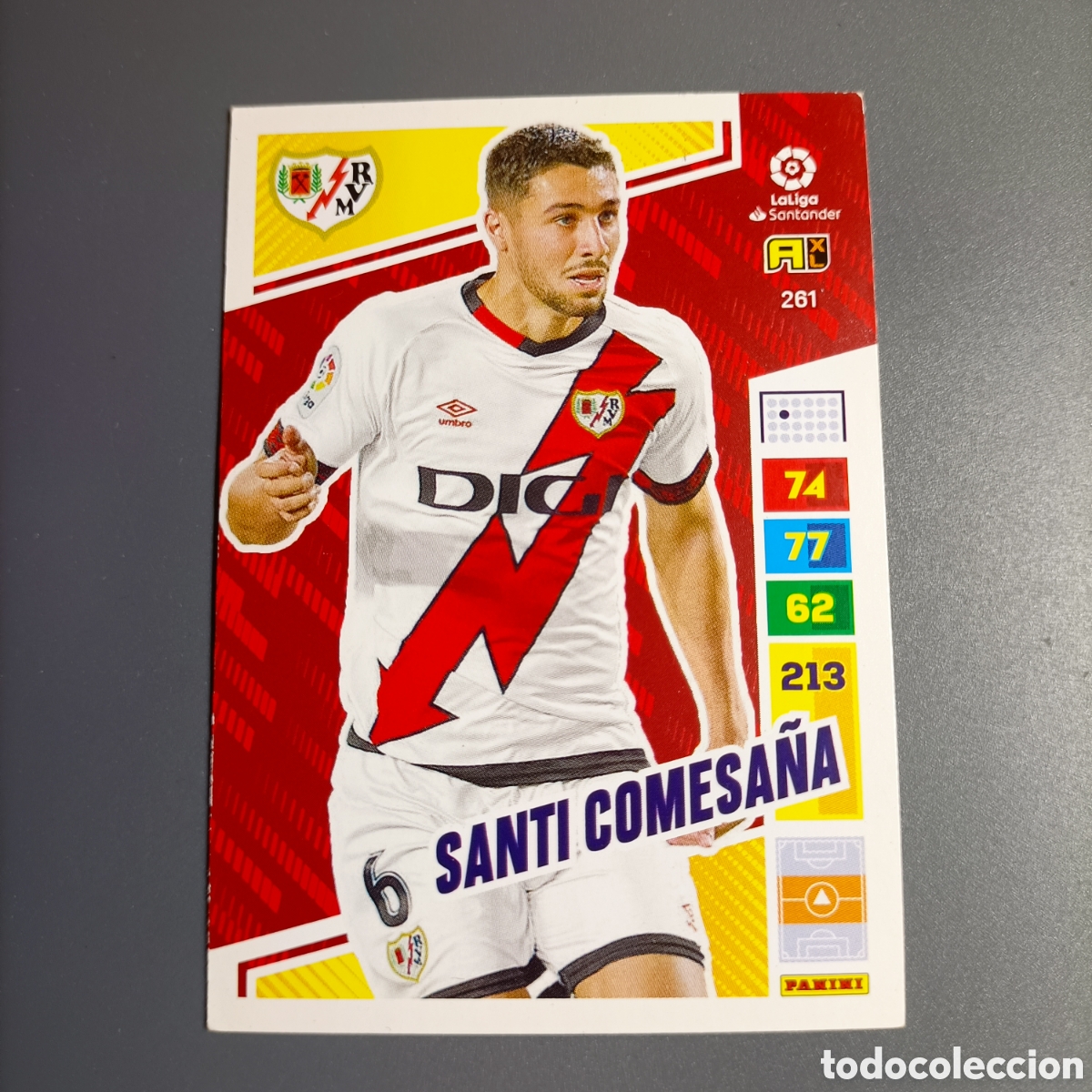 Cromos de f&uacute;tbol: ADRENALYN. LIGA 2022-2023 (RAYO) №261 SANTI COMESA&Ntilde;A