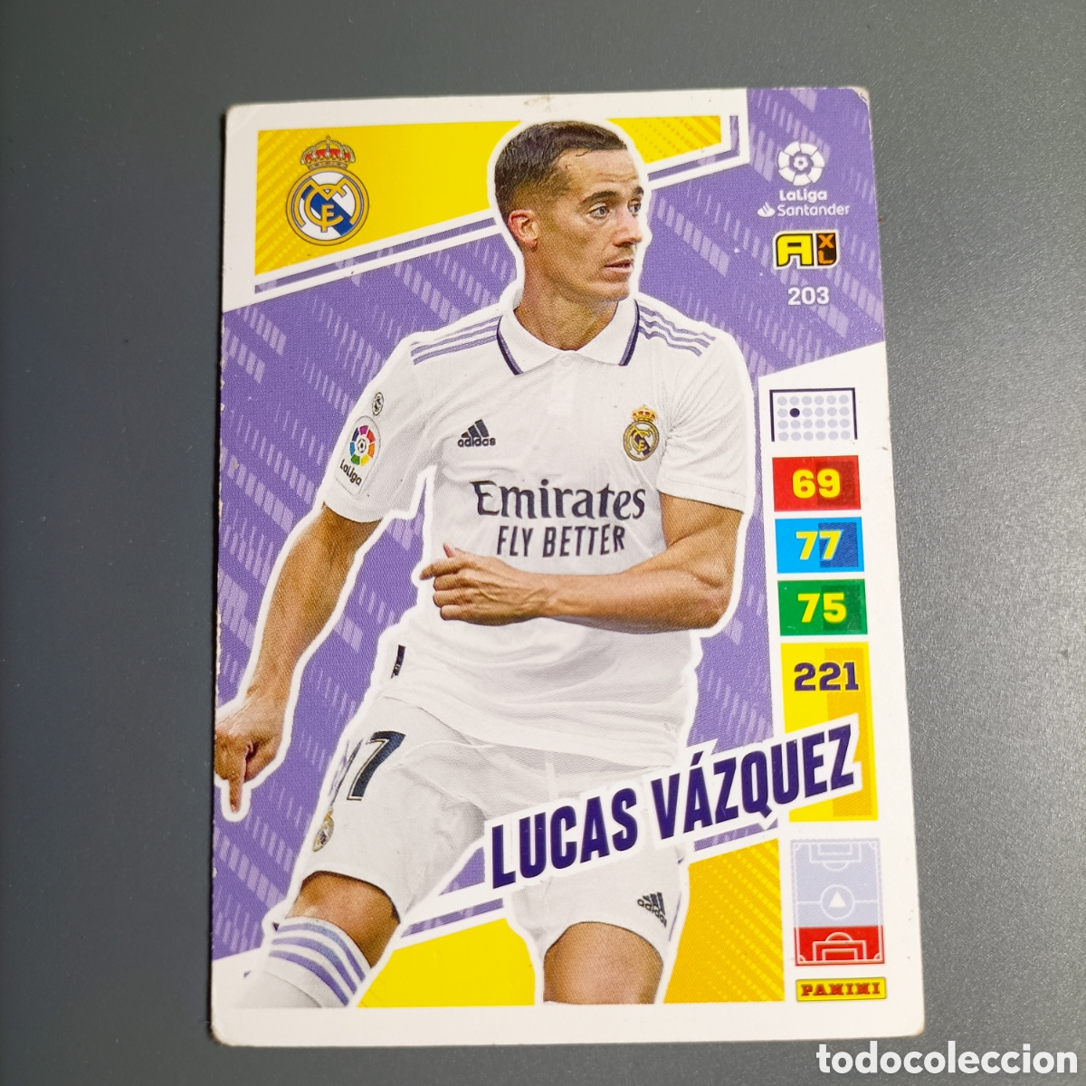 Cromos de f&uacute;tbol: ADRENALYN. LIGA 2022-2023 (REAL MADRID) №203 LUCAS V&Aacute;ZQUEZ