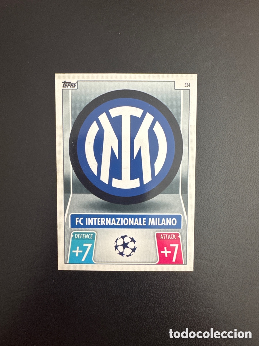 Cromos de f&uacute;tbol: ESCUDO INTER DE MIL&Aacute;N NUMERO 334 MATCH ATTAX 2021 2022