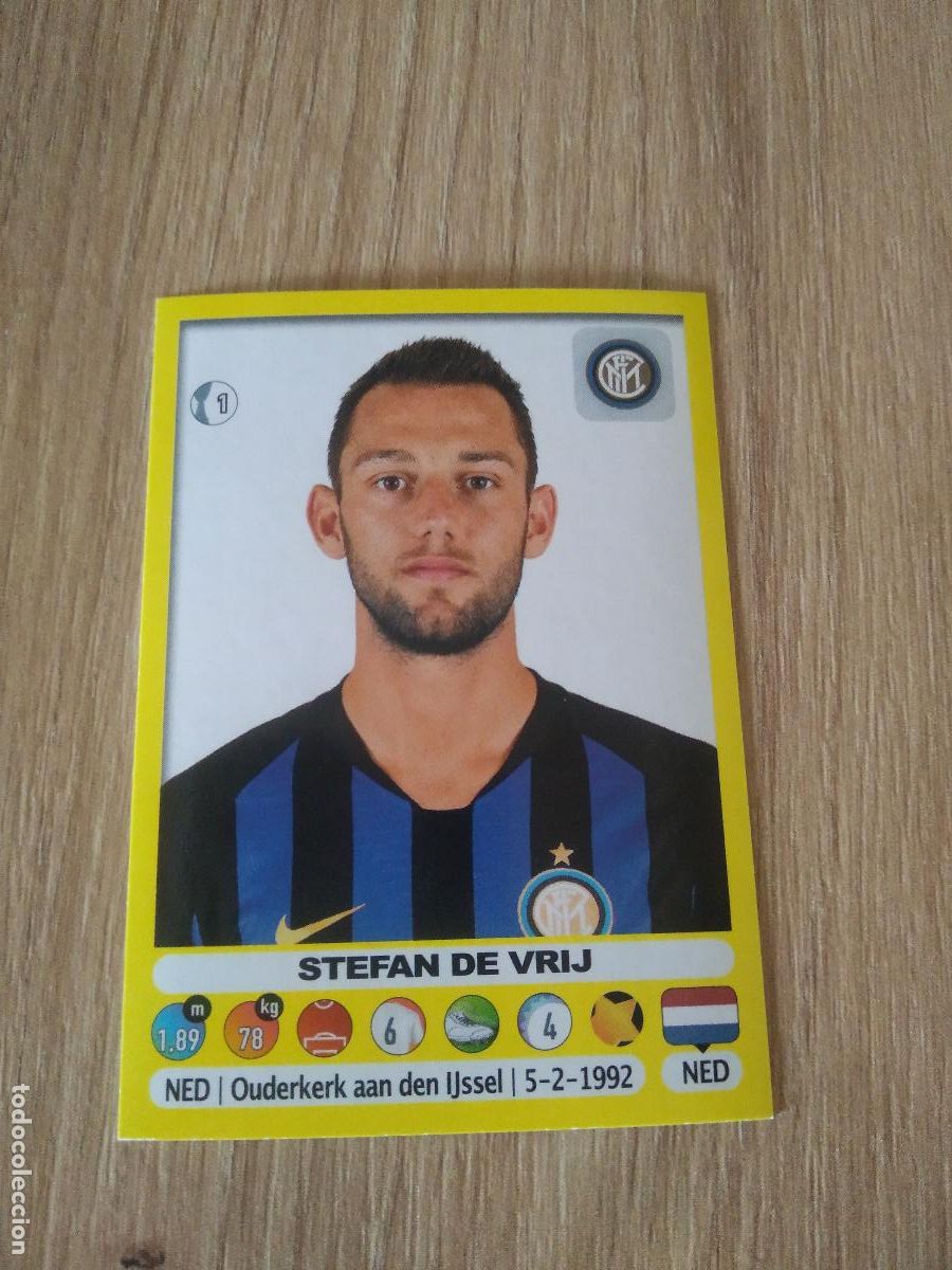 Cromos de f&uacute;tbol: 231 STEFAN DE VRIJ INTER MILAN CROMO FUTBOL PANINI LIGA ITALIA 18-19 CALCIATORI 2018-2019