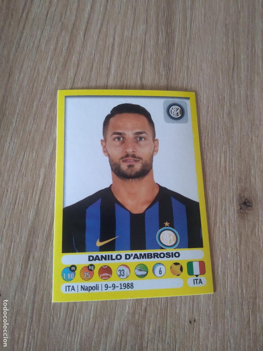 Cromos de f&uacute;tbol: 236 DANILO D'AMBROSIO INTER MILAN CROMO FUTBOL PANINI LIGA ITALIA 18-19 CALCIATORI 2018-2019