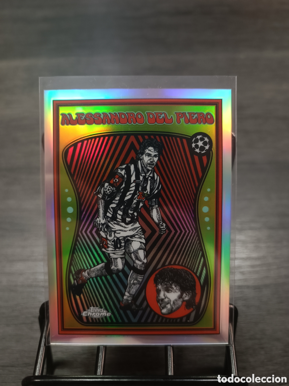 Cromos de f&uacute;tbol: Topps Chrome Alessandro del Piero UV Refractor