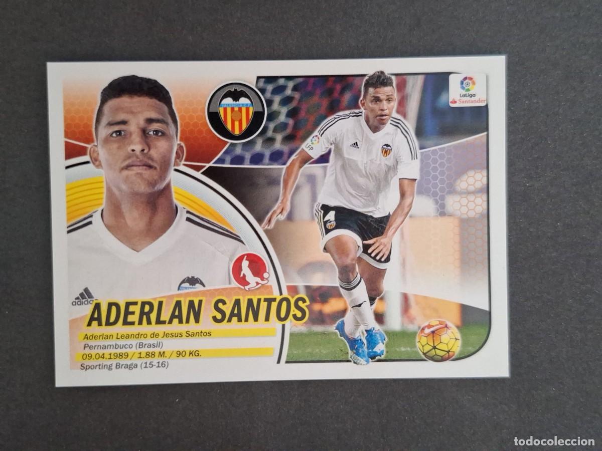 Cromos de f&uacute;tbol: L3 ADERLAN SANTOS VALENCIA C. F. COLOCA LIGA ESTE 2016 2017 16 17 NUNCA PEGADO SIN PEGAR