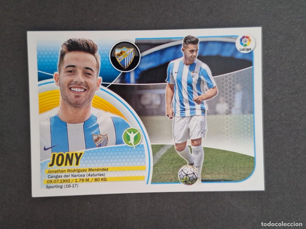 Cromos de f&uacute;tbol: L3 JONY MALAGA C. F. FICHAJE 4 LIGA ESTE 2016 2017 16 17 NUNCA PEGADO SIN PEGAR