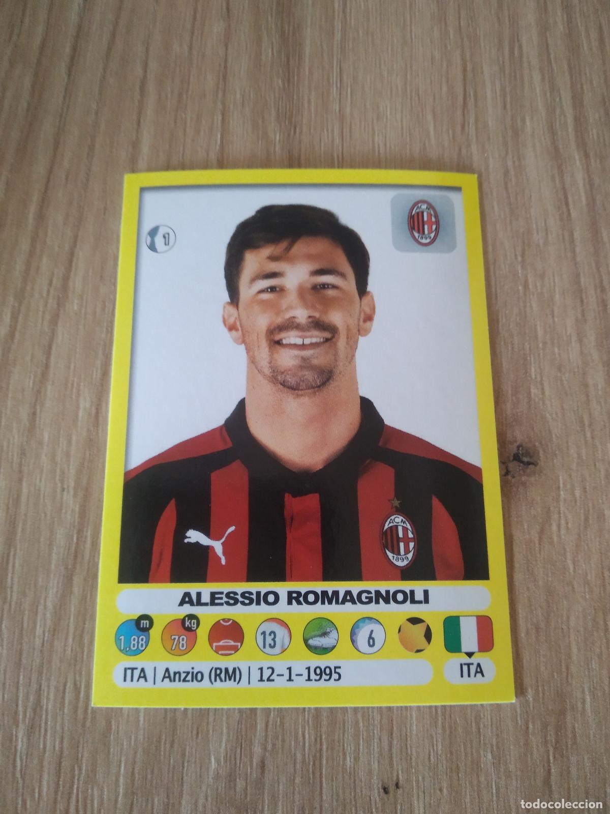 Cromos de f&uacute;tbol: 315 ALESSIO ROMAGNOLI AC MILAN CROMO FUTBOL PANINI LIGA ITALIA 18-19 CALCIATORI 2018-2019