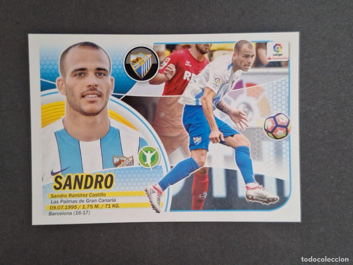 Cromos de f&uacute;tbol: L3 SANDRO MALAGA C. F. FICHAJE 18 LIGA ESTE 2016 2017 16 17 NUNCA PEGADO SIN PEGAR