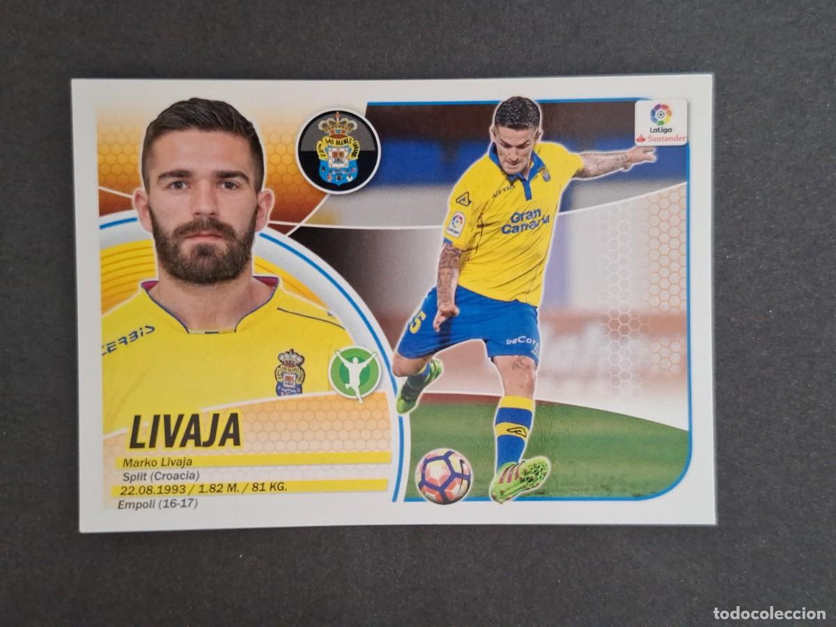 Cromos de f&uacute;tbol: L3 LIVAJA U. D. LAS PALMAS FICHAJE 22 LIGA ESTE 2016 2017 16 17 NUNCA PEGADO SIN PEGAR