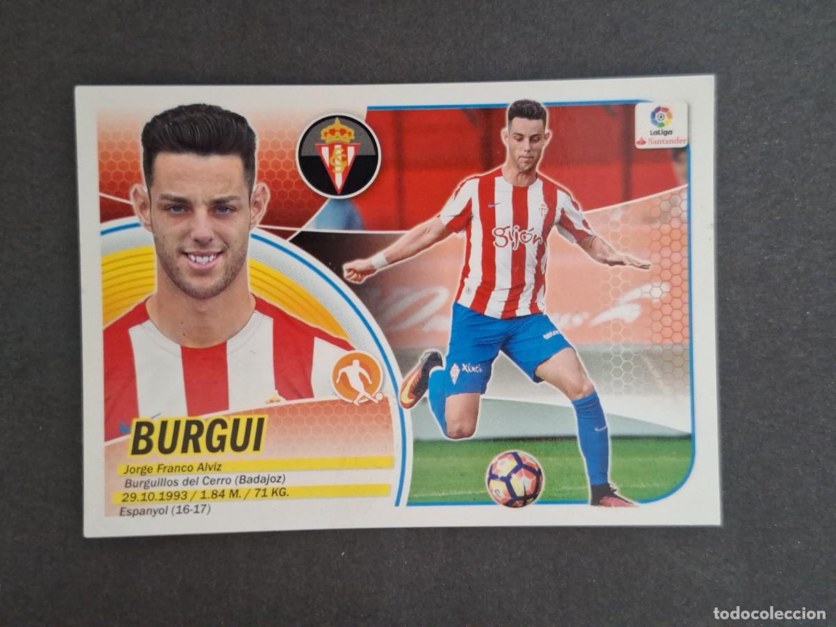 Cromos de f&uacute;tbol: L3 BURGUI SPORTING DE GIJON FICHAJE 27 LIGA ESTE 2016 2017 16 17 NUNCA PEGADO SIN PEGAR