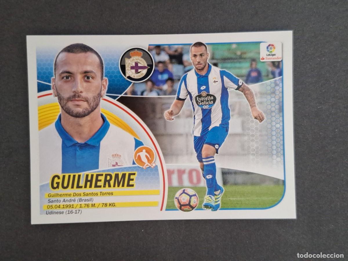 Figurine di Calcio: L3 GUILHERME DEPORTIVO DE LA CORU&Ntilde;A FICHAJE 28 LIGA ESTE 2016 2017 16 17 NUNCA PEGADO SIN PEGAR