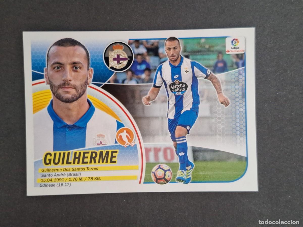 Figurine di Calcio: L3 GUILHERME DEPORTIVO DE LA CORU&Ntilde;A FICHAJE 28 LIGA ESTE 2016 2017 16 17 NUNCA PEGADO SIN PEGAR
