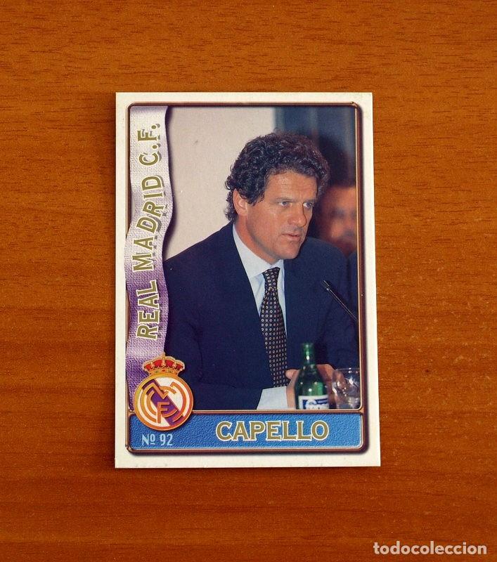 Cromos de f&uacute;tbol: Real Madrid -N&ordm; 92 Capello -Mundicromo Las Fichas de la Liga de F&uacute;tbol 1996-1997-96-97