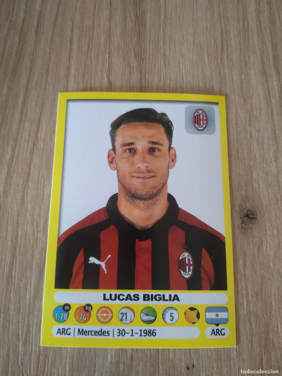 Cromos de f&uacute;tbol: 328 LUCAS BIGLIA AC MILAN CROMO FUTBOL PANINI LIGA ITALIA 18-19 CALCIATORI 2018-2019