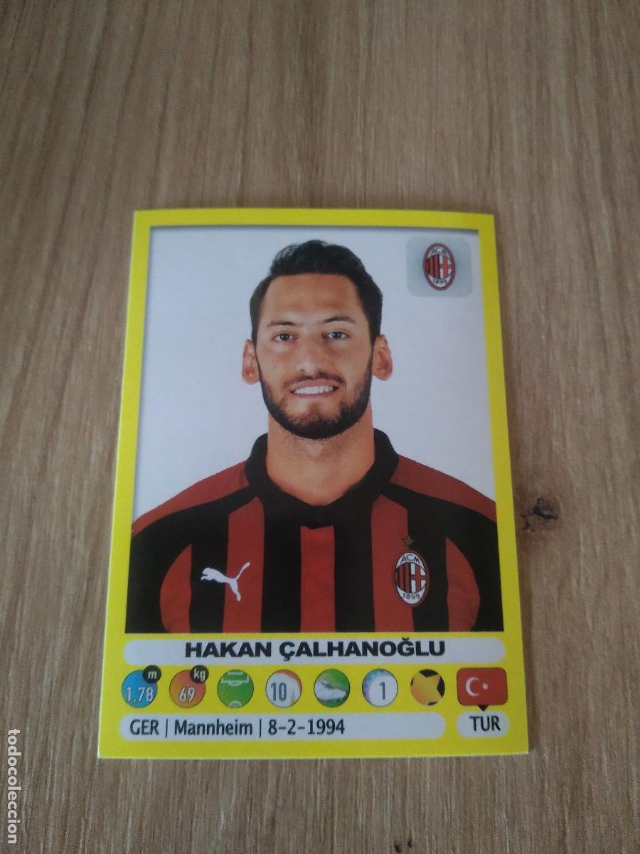 Cromos de f&uacute;tbol: 332 HAKAN CALHANOGLU AC MILAN CROMO FUTBOL PANINI LIGA ITALIA 18-19 CALCIATORI 2018-2019