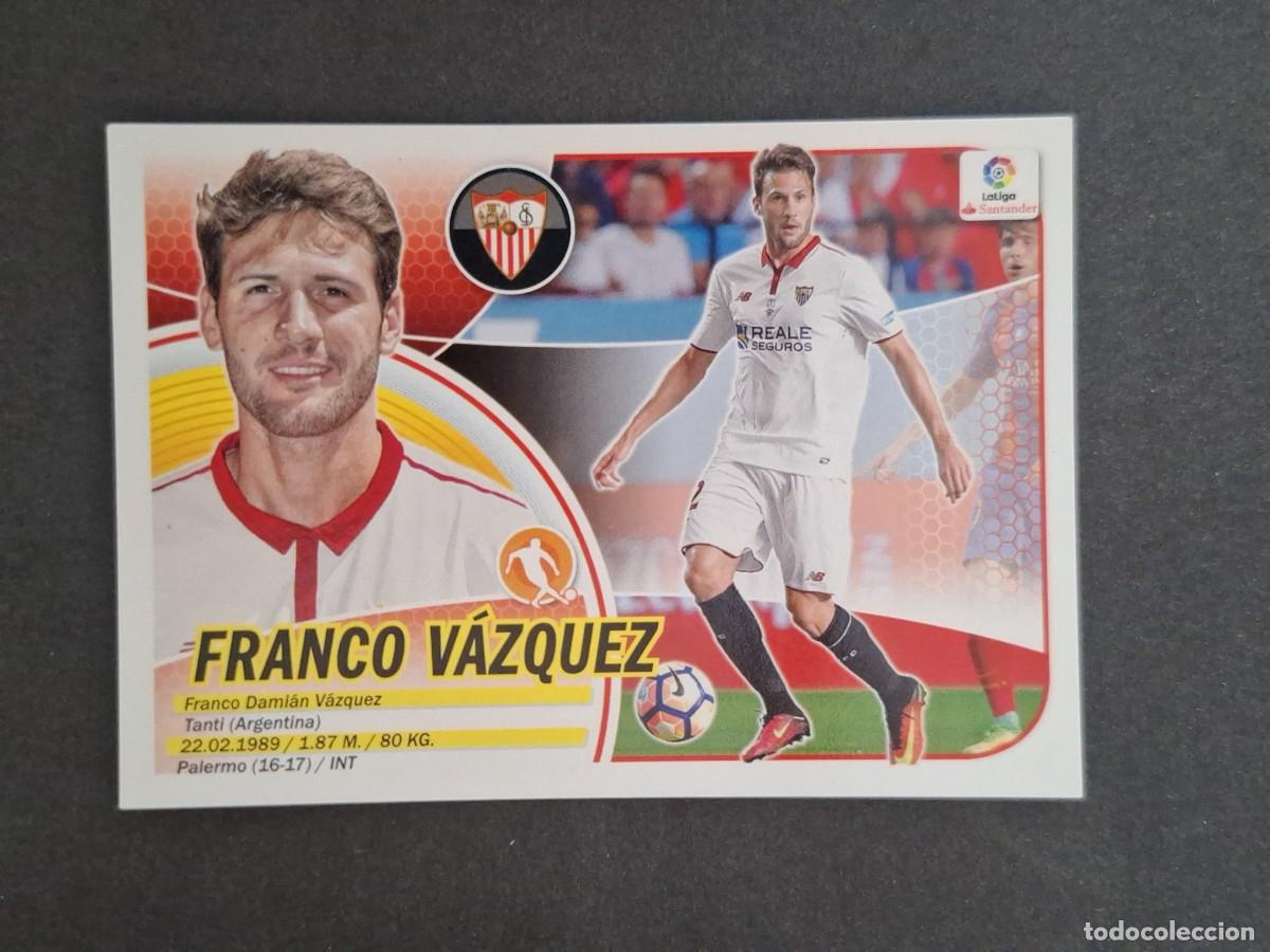 Cromos de f&uacute;tbol: L3 FRANCO VAZQUEZ SEVILLA F. C. FICHAJE 39 LIGA ESTE 2016 2017 16 17 NUNCA PEGADO SIN PEGAR