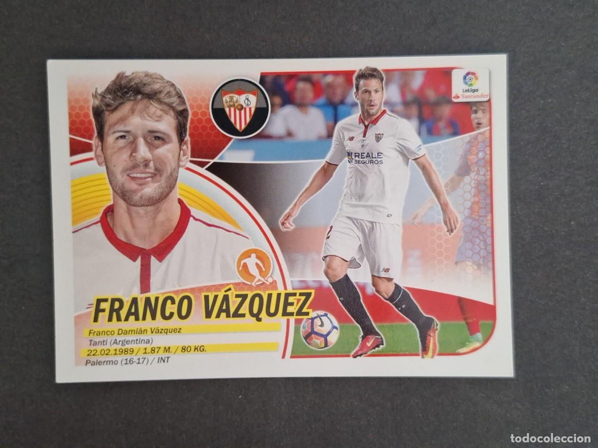 Cromos de f&uacute;tbol: L3 FRANCO VAZQUEZ SEVILLA F. C. FICHAJE 39 LIGA ESTE 2016 2017 16 17 NUNCA PEGADO SIN PEGAR