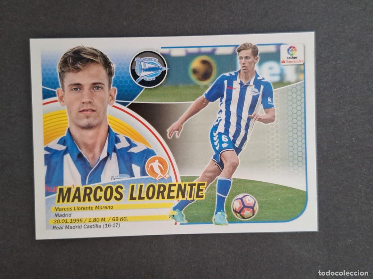 Cromos de f&uacute;tbol: L3 MARCO LLORENTE DEPORTIVO ALAVES FICHAJE 54 LIGA ESTE 2016 2017 16 17 NUNCA PEGADO SIN PEGAR