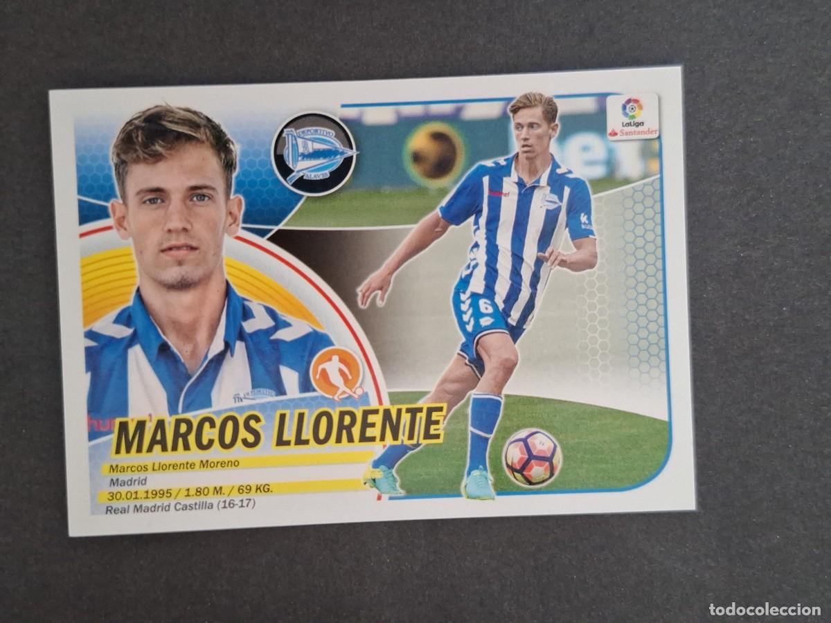 Cromos de f&uacute;tbol: L3 MARCO LLORENTE DEPORTIVO ALAVES FICHAJE 54 LIGA ESTE 2016 2017 16 17 NUNCA PEGADO SIN PEGAR